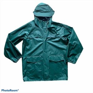 COLUMBIA Watertight PVC Hooded Rain Jacket M